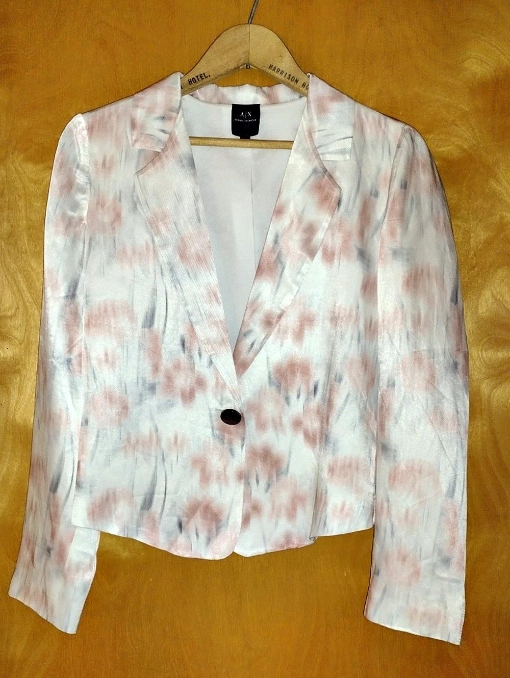 Armani Exchange Abstract Blazer in Pink & White Size Small Like New